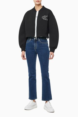 Calvin Klein - Áo khoác ấm CK nữ Oversized Scuba Zip Bomber Jacket