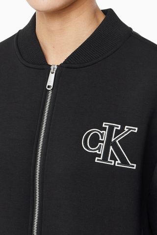 Calvin Klein - Áo khoác ấm CK nữ Oversized Scuba Zip Bomber Jacket