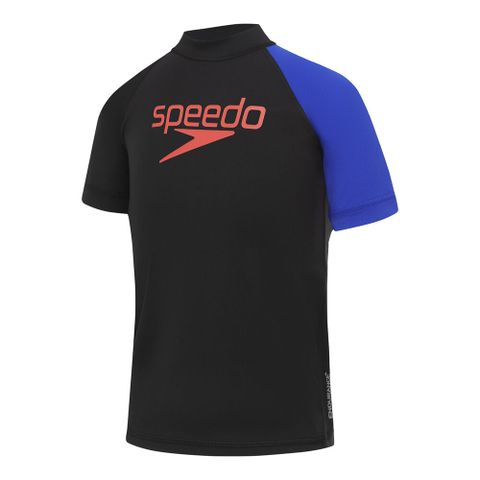 Speedo - Áo bơi tay ngắn chống nắng bé trai Speedo Boys Logo Rashtop