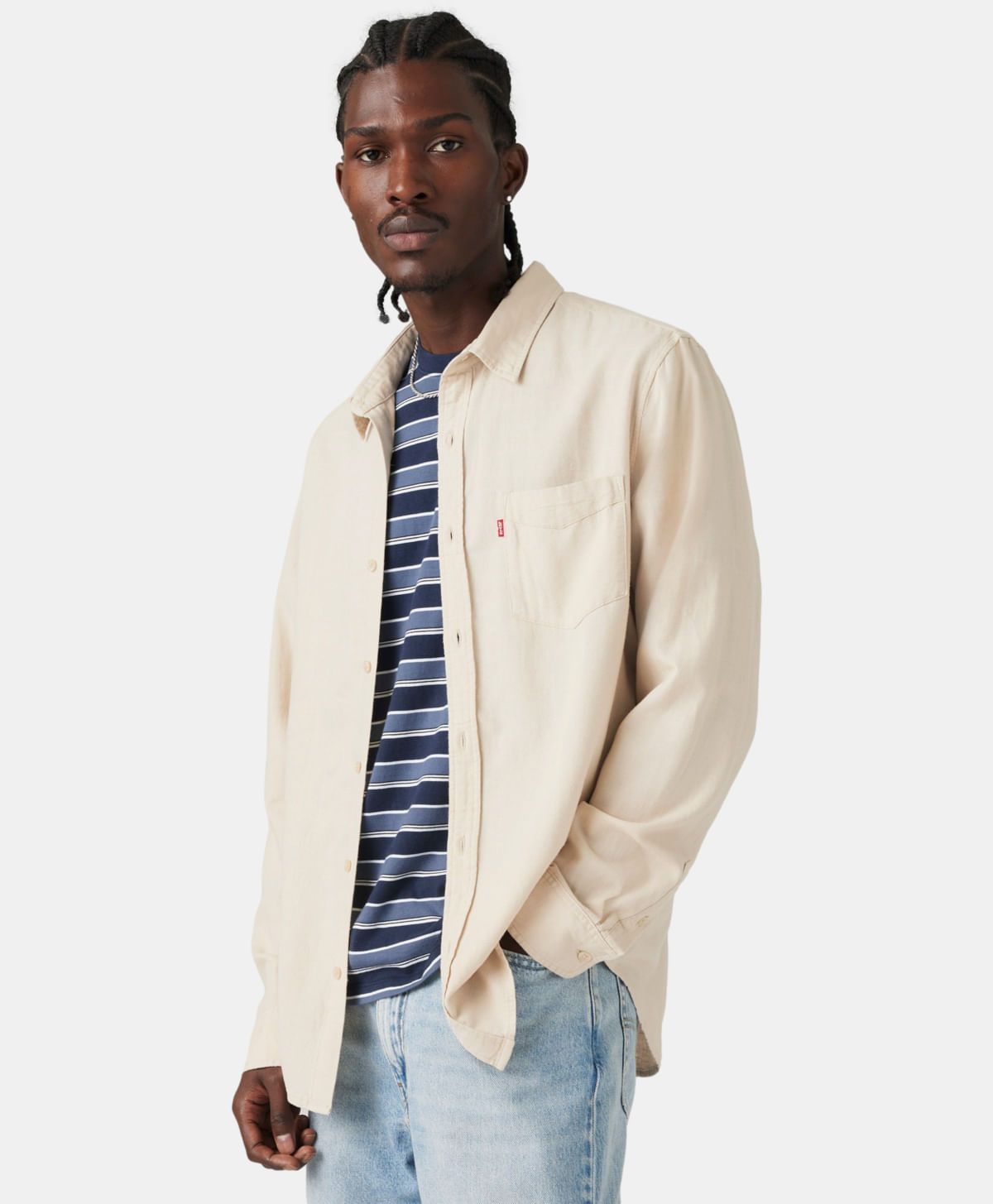 Levi's - Áo sơ mi tay dài nam Sunset Pocket Standard Fit Cotton Linen Shirt