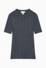Calvin Klein - Áo tay ngắn thời trang CK nữ Cotton Variegated Rib Crew