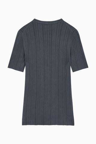 Calvin Klein - Áo tay ngắn thời trang CK nữ Cotton Variegated Rib Crew