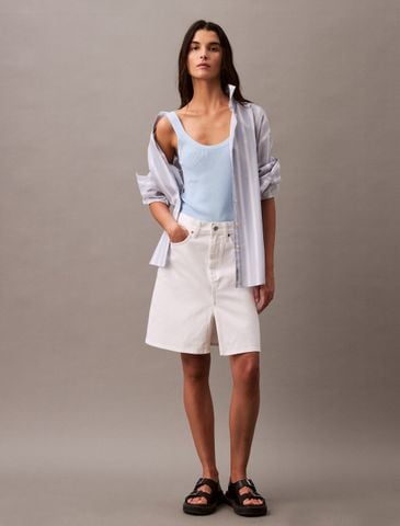 Calvin Klein - Áo ba lỗ CK nữ Viscose Rib Knit Tank Top