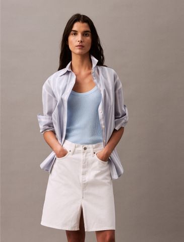 Calvin Klein - Áo ba lỗ CK nữ Viscose Rib Knit Tank Top