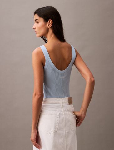 Calvin Klein - Áo ba lỗ CK nữ Viscose Rib Knit Tank Top