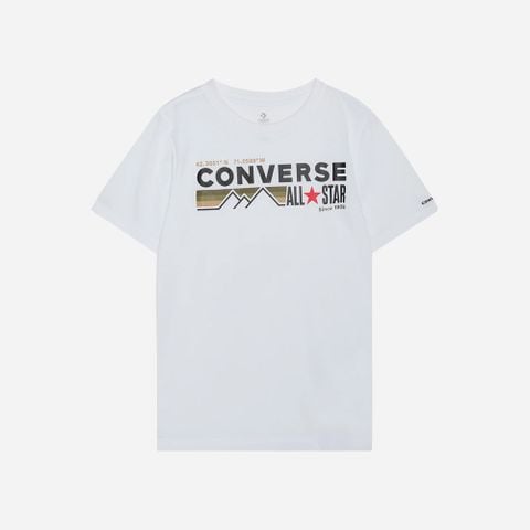 Rookie Converse - Áo tay ngắn bé trai Boys Converse Wordmark Chest Stripe Youth T-Shirt