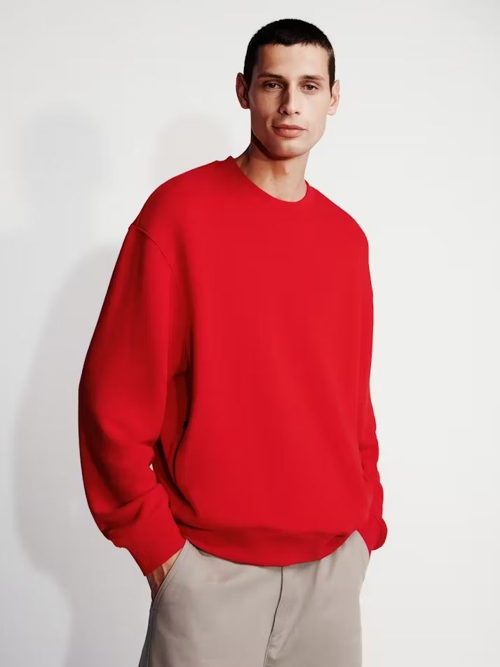 Calvin Klein - Áo len tay dài CK nam Lux Terry Crewneck Sweatshirt
