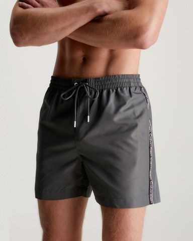 Calvin Klein - Quần đi bơi nam Logo Tape Medium Drawstring Swim Shorts