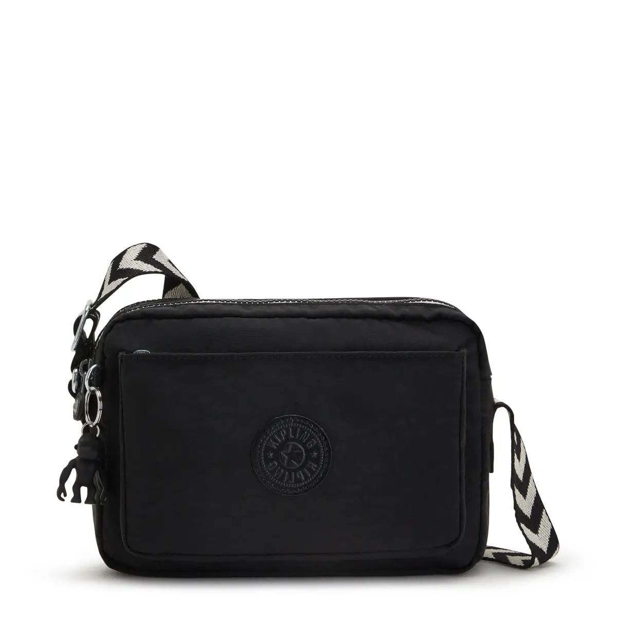 Kipling - Túi đeo chéo Abanu Midi Black Chevron