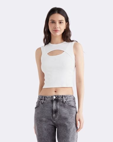 Calvin Klein - Áo ba lỗ nữ Layered Cut-Out Tank Top