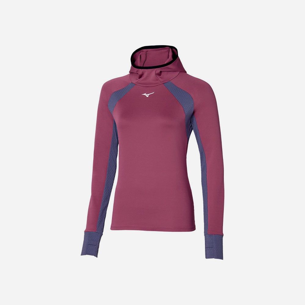 Mizuno - Áo tay dài nữ Warmalite Hooded Running
