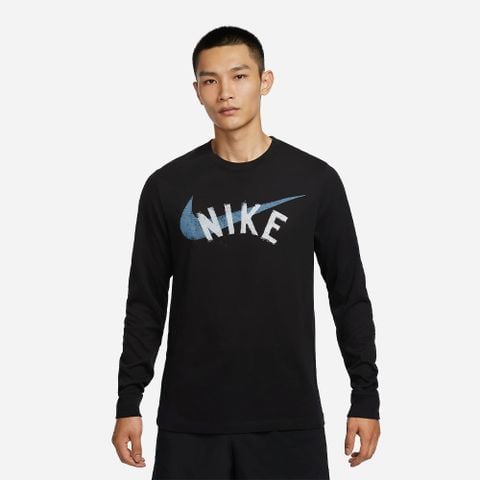Nike - Áo thun tay dài tập luyện Nam Dri-Fit Tee Long Swoosh