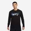 Nike - Áo thun tay dài tập luyện Nam Dri-Fit Tee Long Swoosh