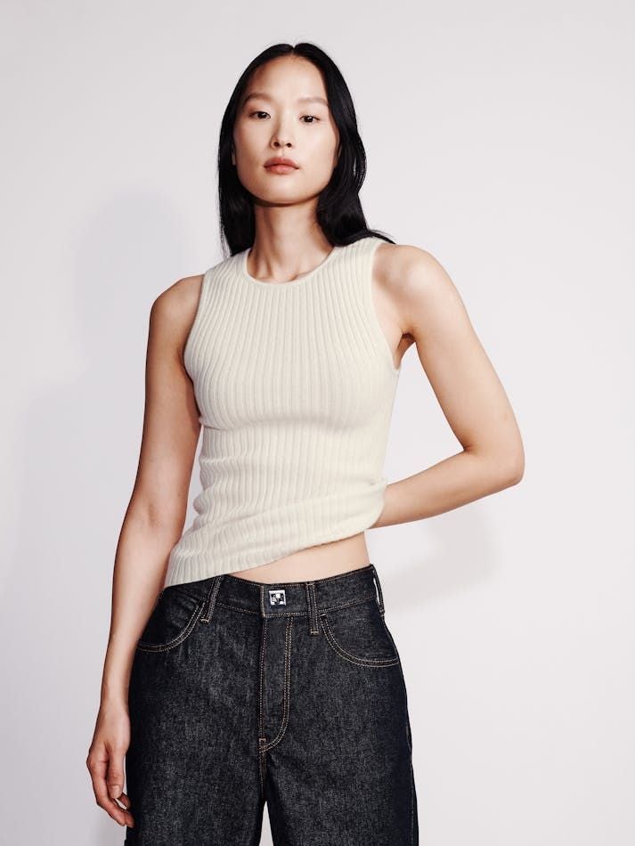 Calvin Klein - Quần jeans ống rộng CK nữ Premium HighRise Wide Leg