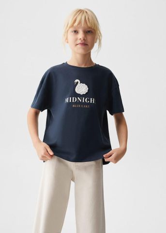 Mango - Áo tay ngắn bé gái Premium T-Shirt Midnight