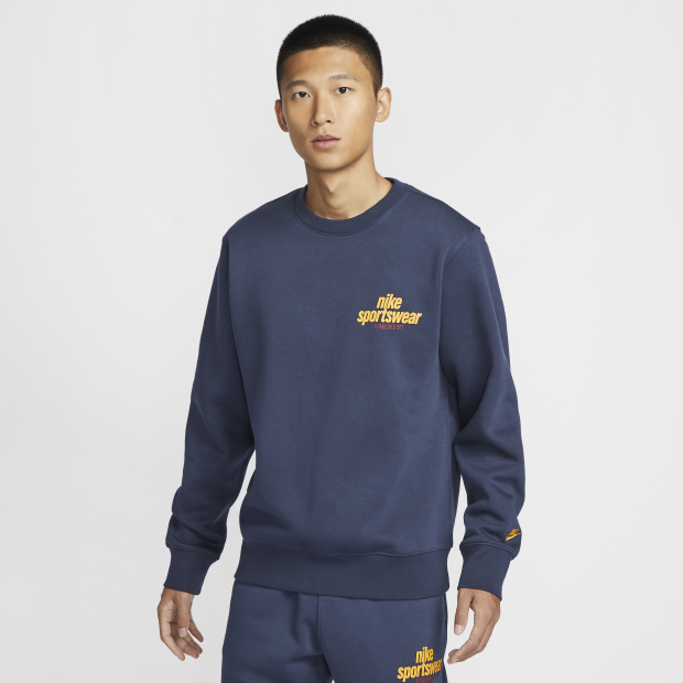 Nike - Áo nỉ tay dài thể thao Nam Club Men's Fleece Crew