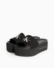 Calvin Klein - Dép quai ngang nữ Canvas Platform Sliders