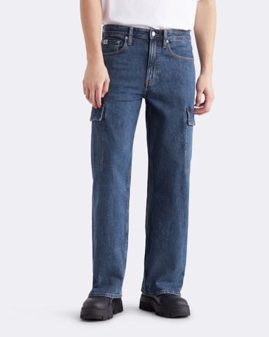 Calvin Klein - Quần jeans ống rộng nam 90s Loose Cargo Jeans