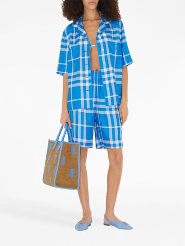 Burberry - Quần ngắn nữ plaid-check print shorts