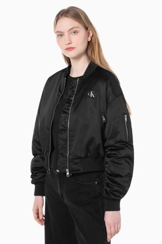 Calvin Klein - Áo khoác nữ Premium Fabric Mix Bomber Jacket