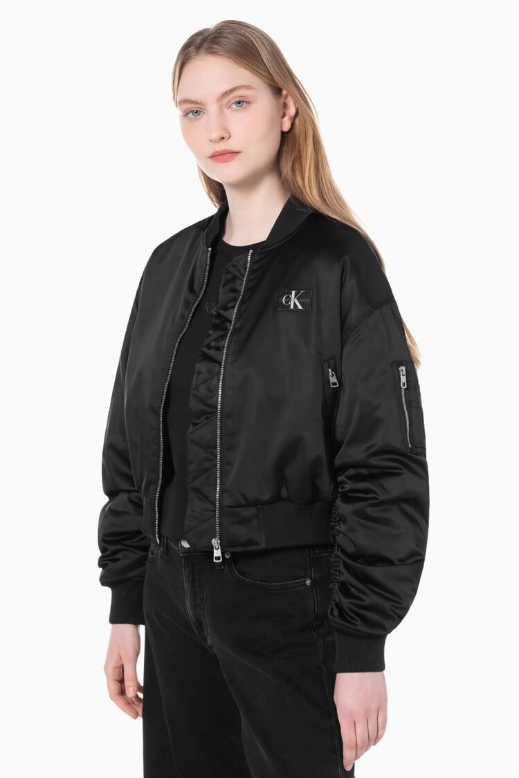 Calvin Klein - Áo khoác nữ Premium Fabric Mix Bomber Jacket