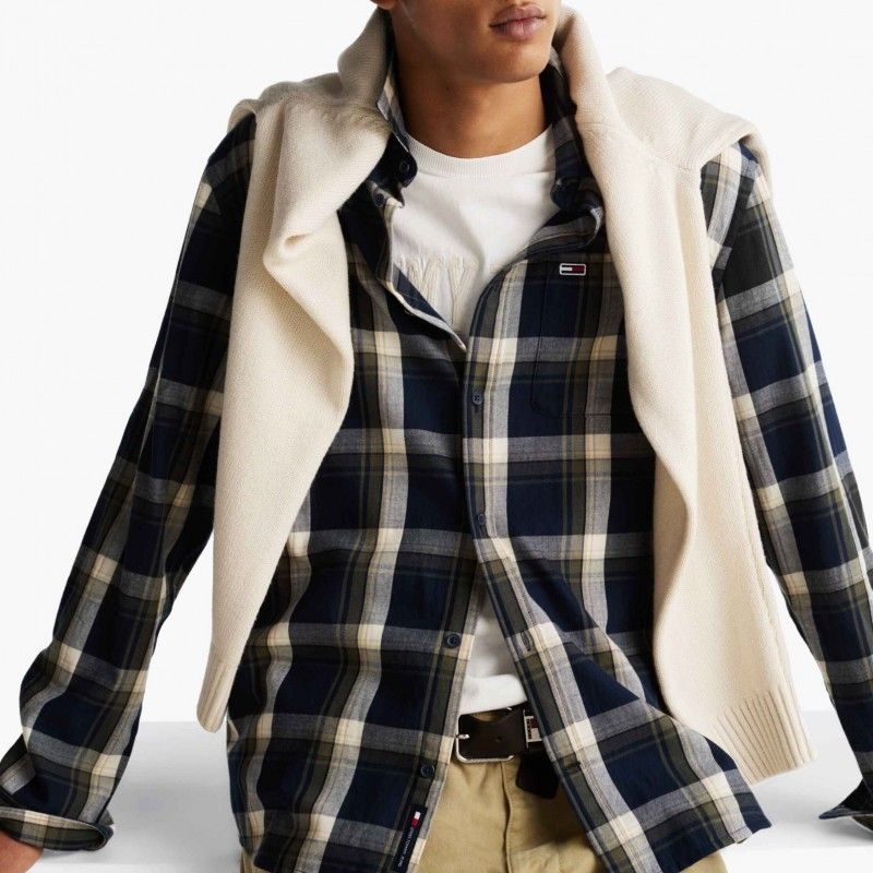 Tommy Hilfiger - Áo sơ mi tay dài nam Regular Check Flannel Shirt