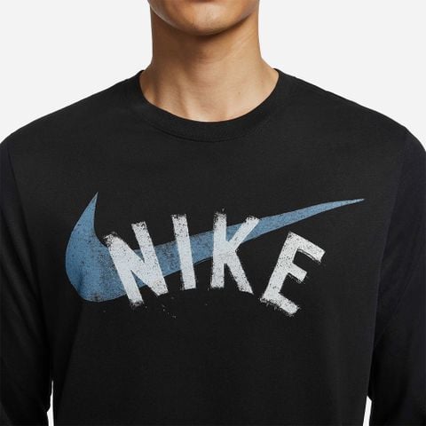 Nike - Áo thun tay dài tập luyện Nam Dri-Fit Tee Long Swoosh