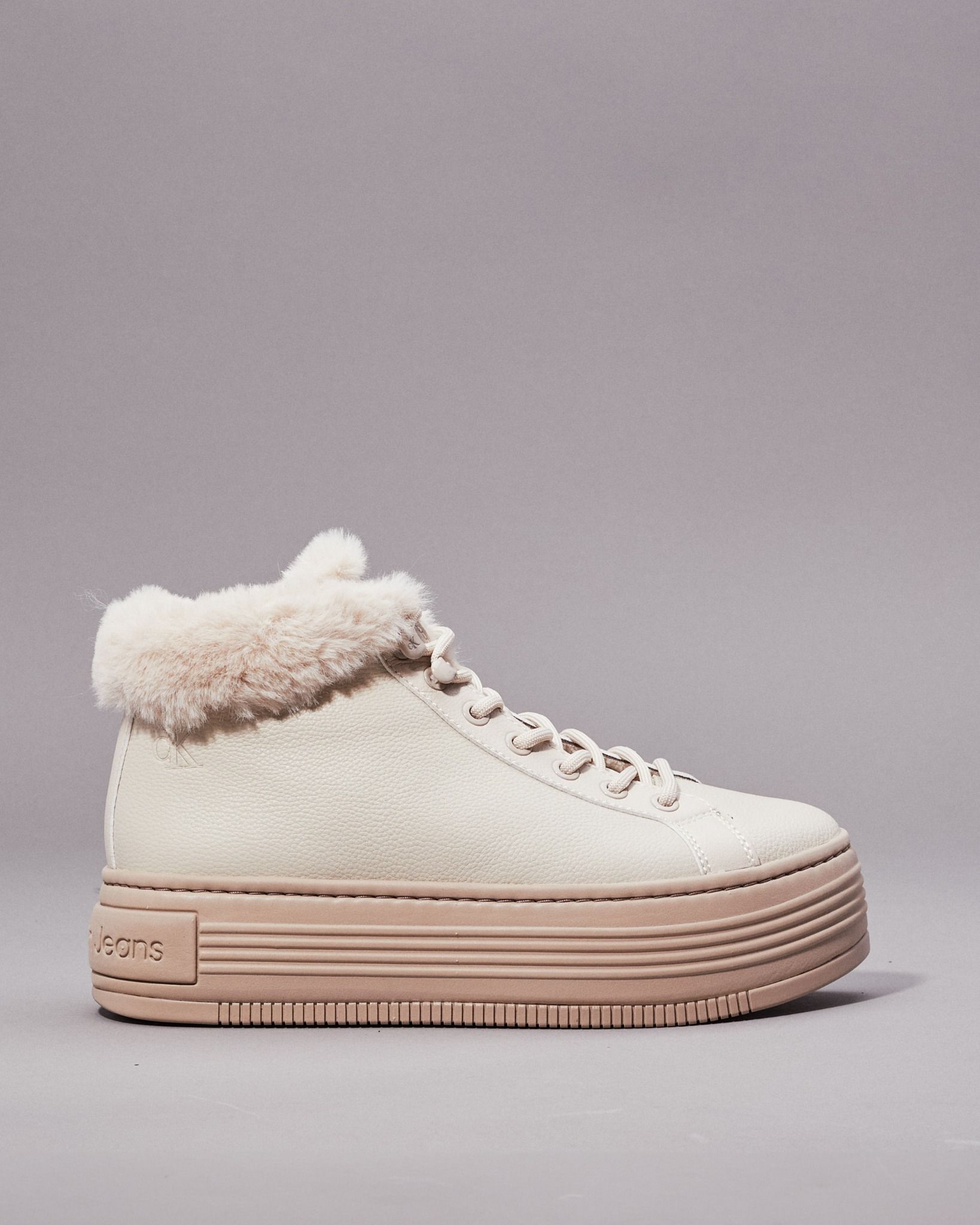 Calvin Klein - Giày CK nữ Leather Warm Winter Platform Trainers