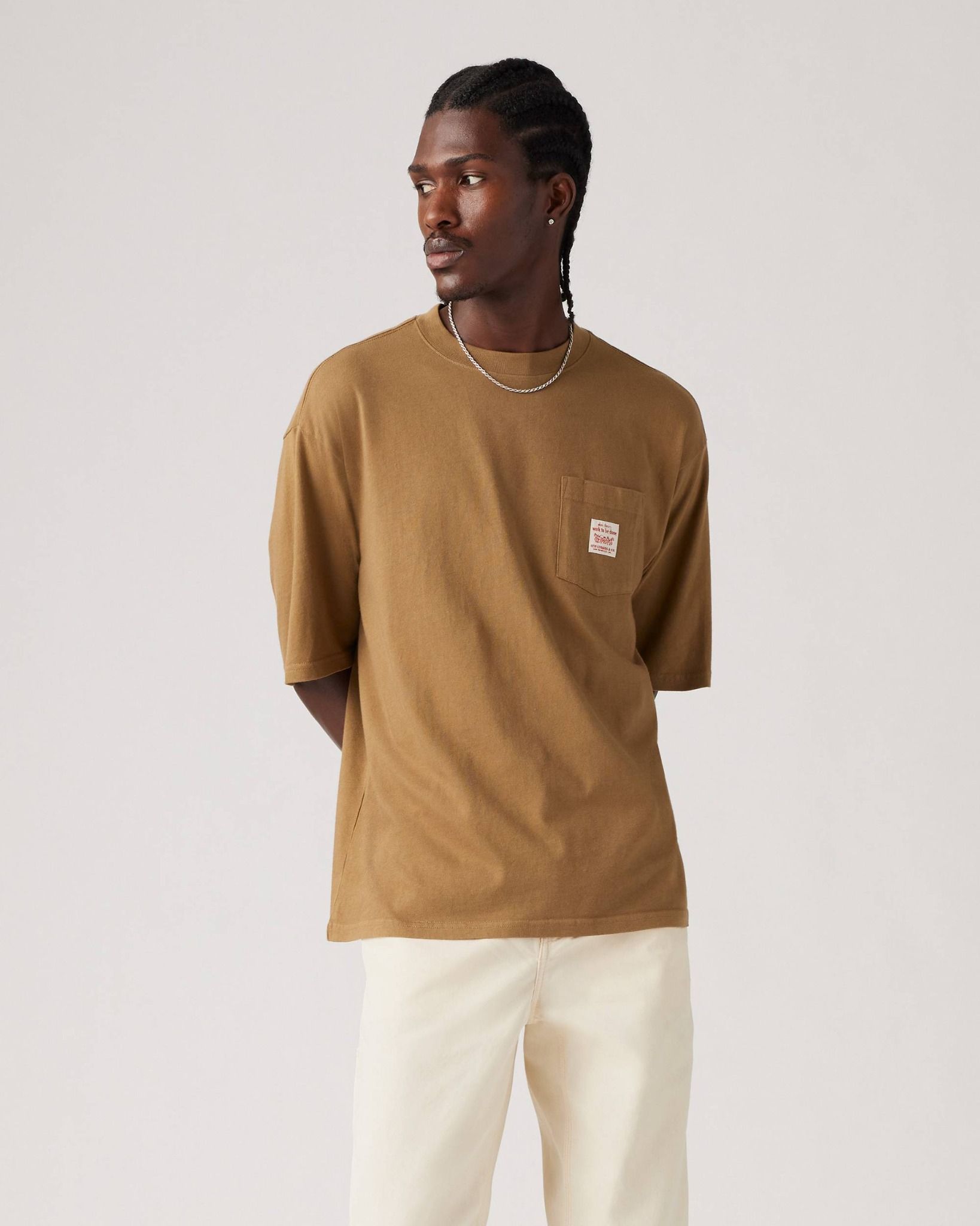 Levi's - Áo thun tay ngắn nam Short Sleeve Workwear T-shirt - Brown