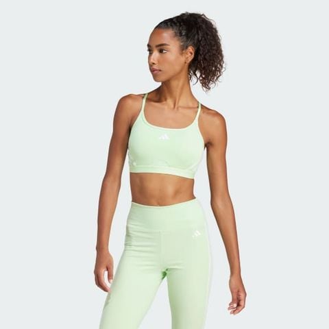 adidas - Áo ngực hỗ trợ nhẹ Nữ Aeroreact Training Light-Support 3-Stripes Bra