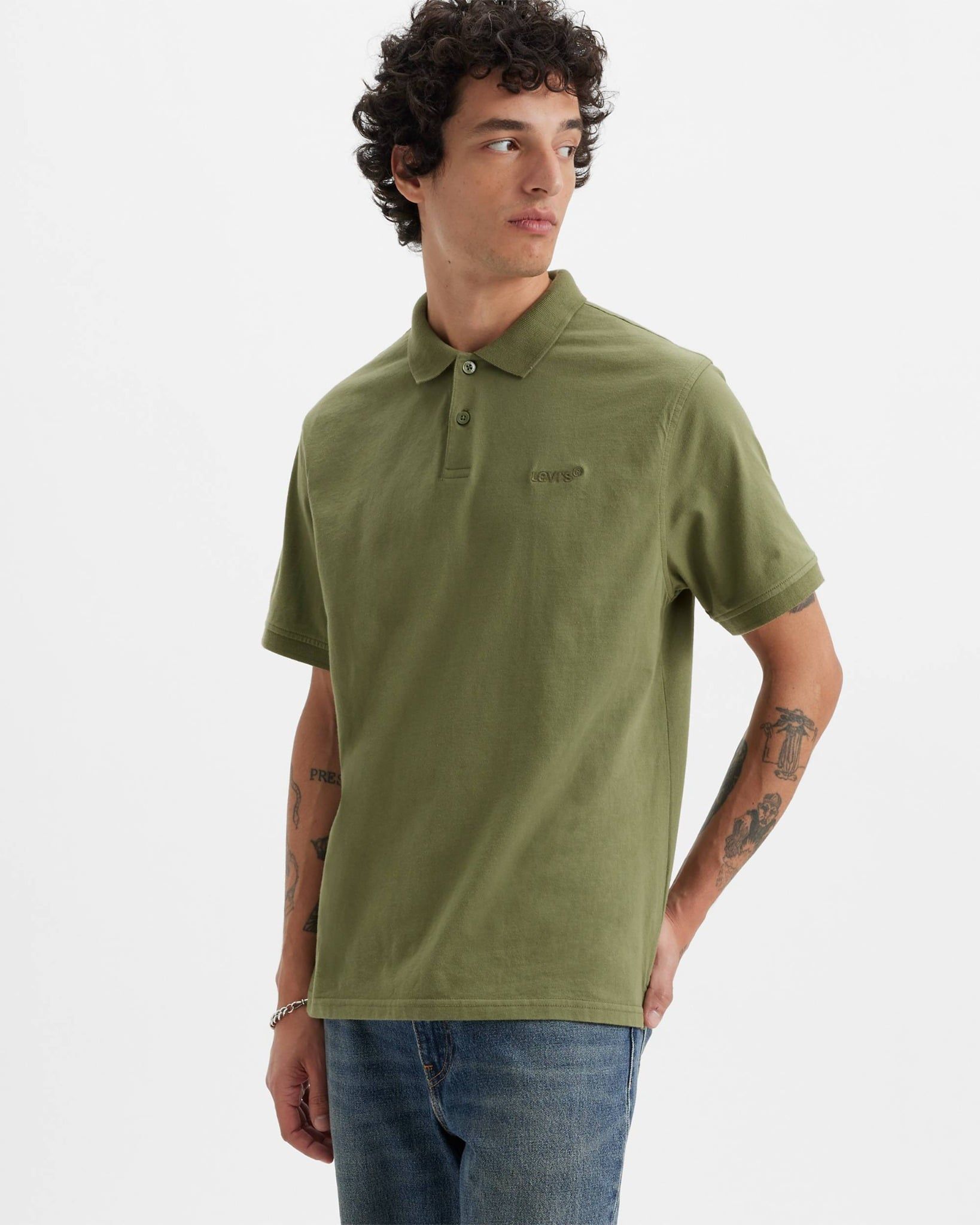 Levi's - Áo polo nam Relaxed Authentic Polo - Green