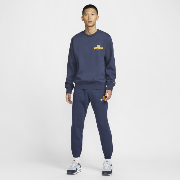 Nike - Áo nỉ tay dài thể thao Nam Club Men's Fleece Crew
