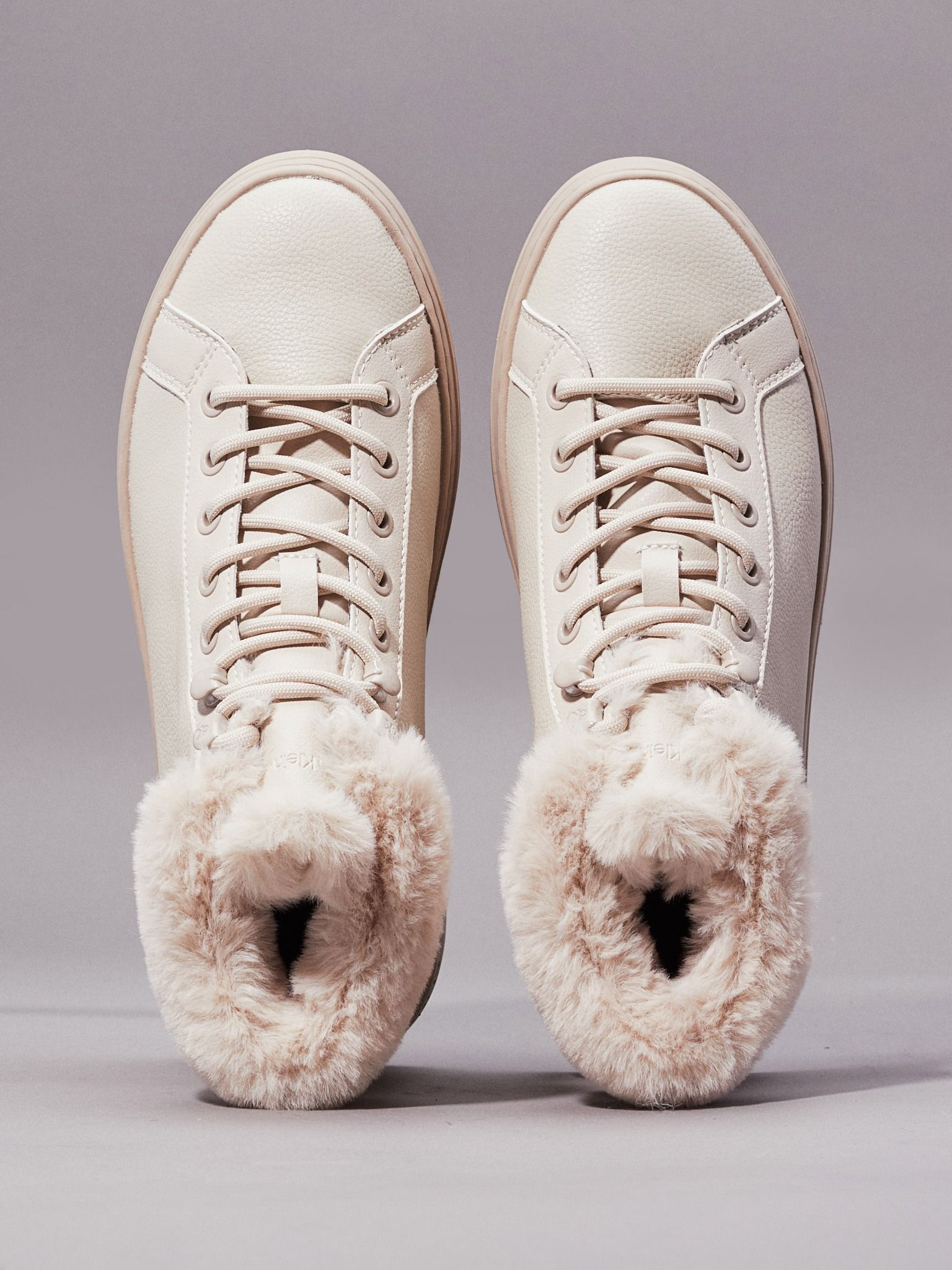 Calvin Klein - Giày CK nữ Leather Warm Winter Platform Trainers