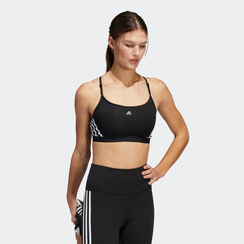 adidas - Áo ngực hỗ trợ nhẹ Nữ Aeroreact Training Light-Support 3-Stripes Bra