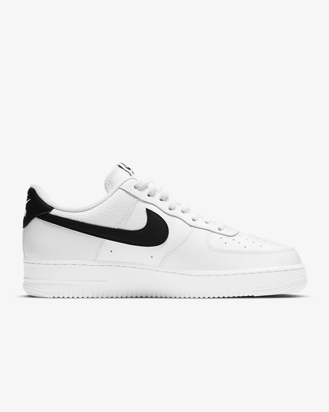 mens nike air force 1 black and white