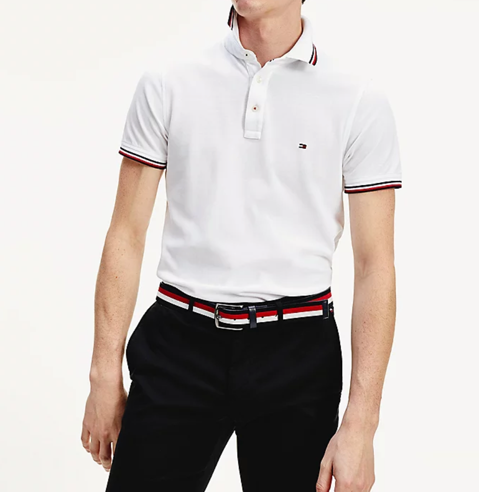 Tommy Hilfiger - Áo polo tay ngắn nam Core Tommy Tipped Slim Polo