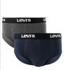 Levi's - Bộ 2 Quần lót nam Levis Solid Logo Navy Grey Brief 2P Men