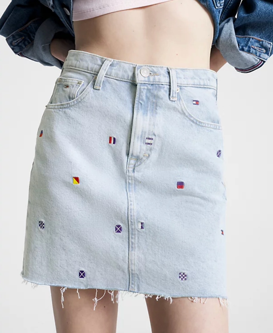 Tommy Hilfiger - Váy jeans nữ Mom Fit Ultra High Rise Denim Skirt