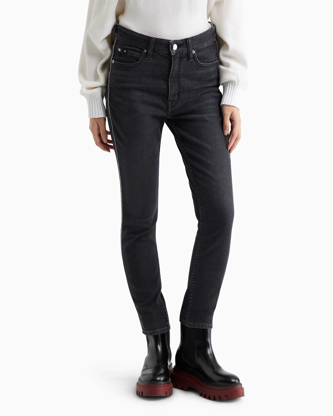 Calvin Klein Quần jeans CK nữ Highrise Skinny Ankle Jeans