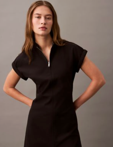 Calvin Klein - Đầm CK nữ Tech Stretch Zip Neck Dress