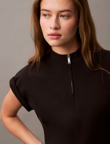 Calvin Klein - Đầm CK nữ Tech Stretch Zip Neck Dress