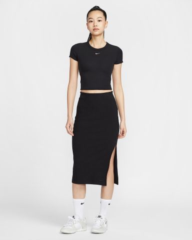 Nike - Áo tay ngắn thể thao Nữ Sportswear Chill Knit Women's Tight Short-Sleeve Cropped Mini-Rib Top