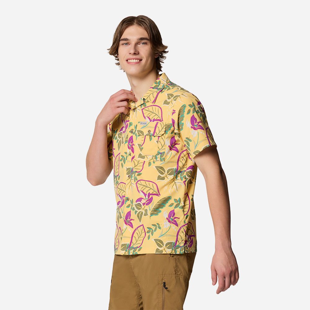 Columbia - Áo sơ mi tay ngắn thể thao nam Tech Trail™ Utility Printed Woven Short Sleeve