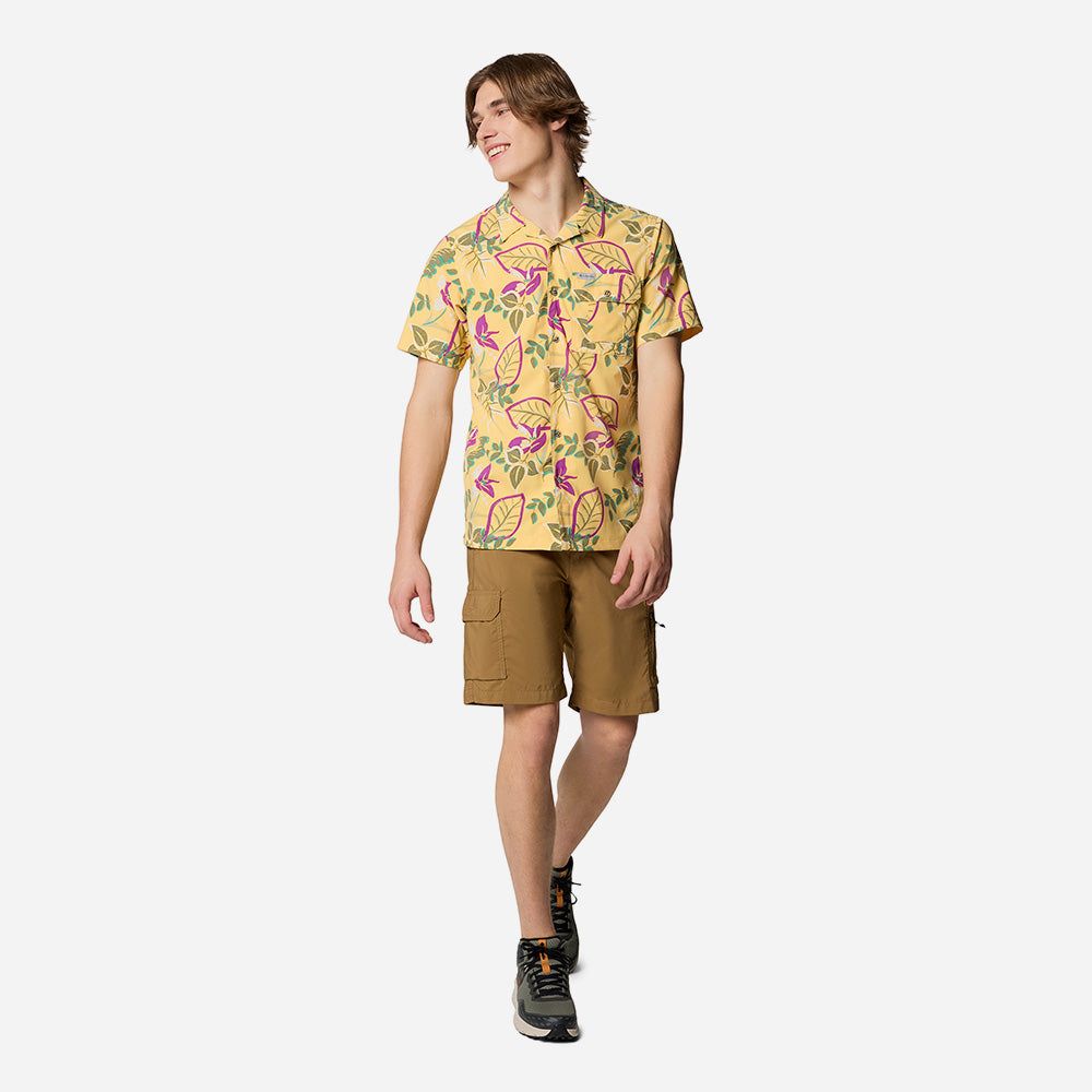 Columbia - Áo sơ mi tay ngắn thể thao nam Tech Trail™ Utility Printed Woven Short Sleeve