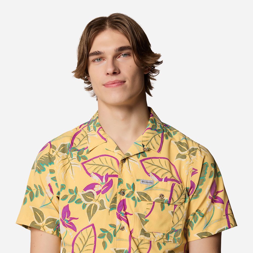 Columbia - Áo sơ mi tay ngắn thể thao nam Tech Trail™ Utility Printed Woven Short Sleeve