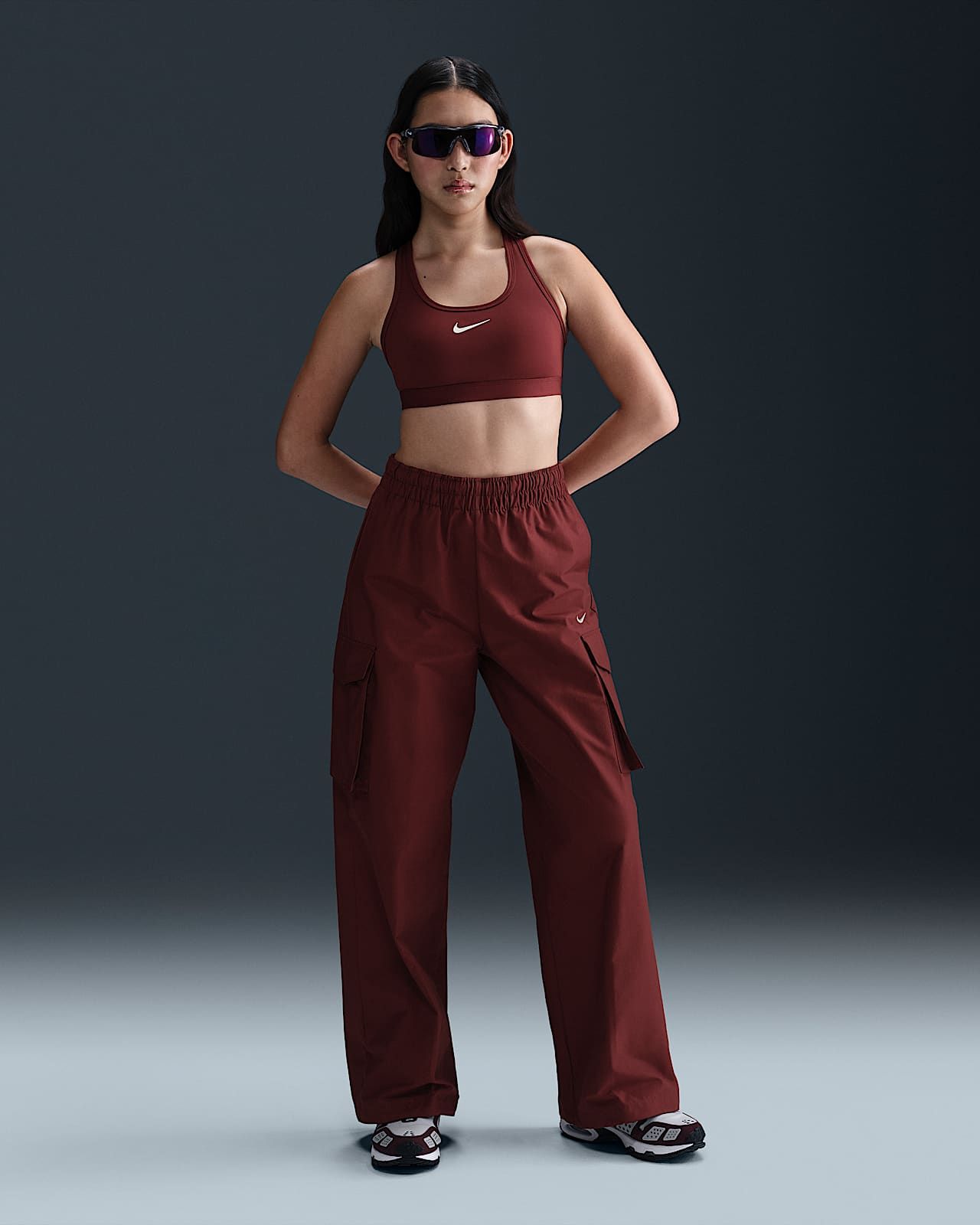 Nike - Áo ngực thể thao Nữ Swoosh Medium-Support Women's Padded Sports Bra