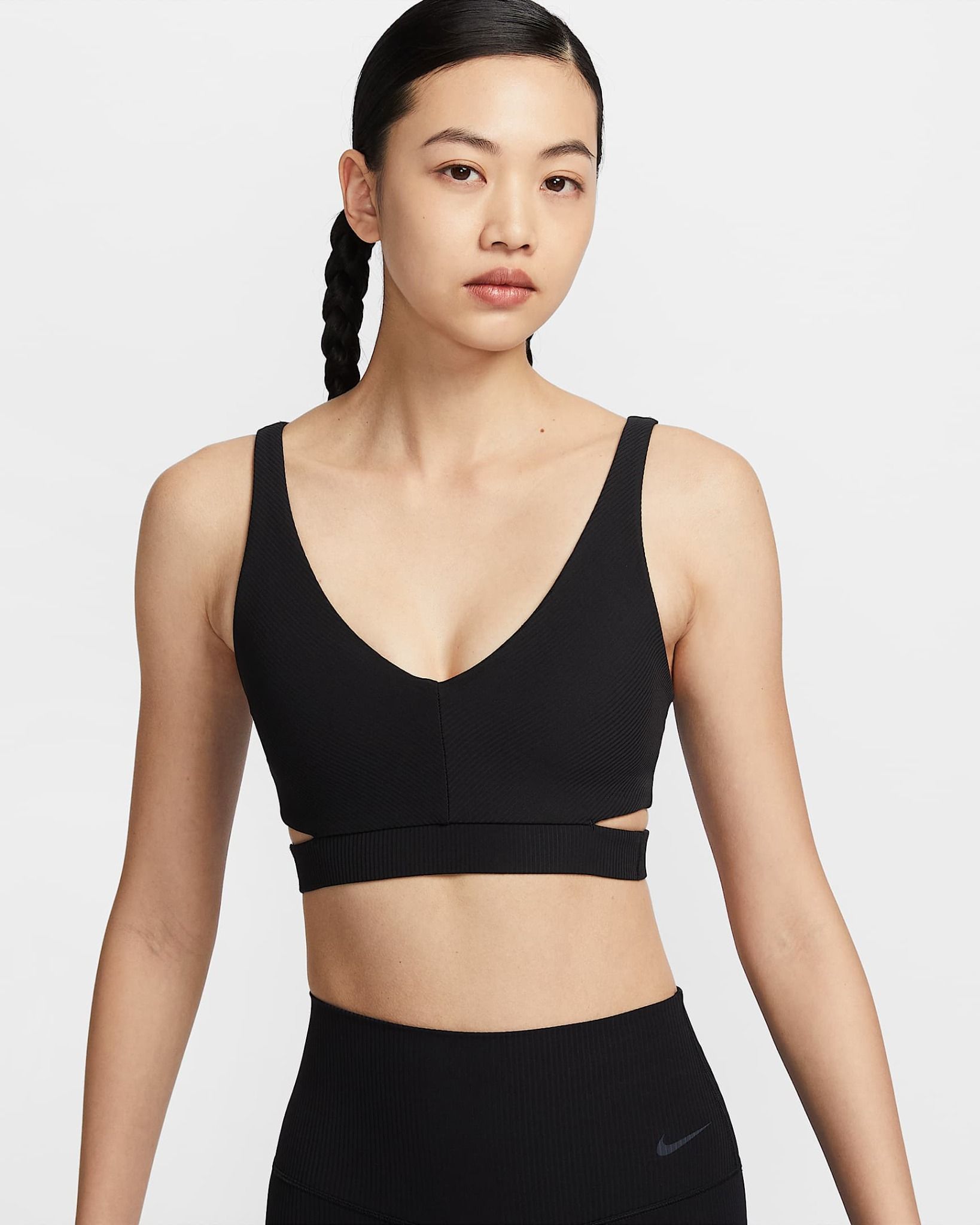Nike - Áo ngực thể thao Nữ Zenvy Rib Women's Light-Support Padded Sports Bra