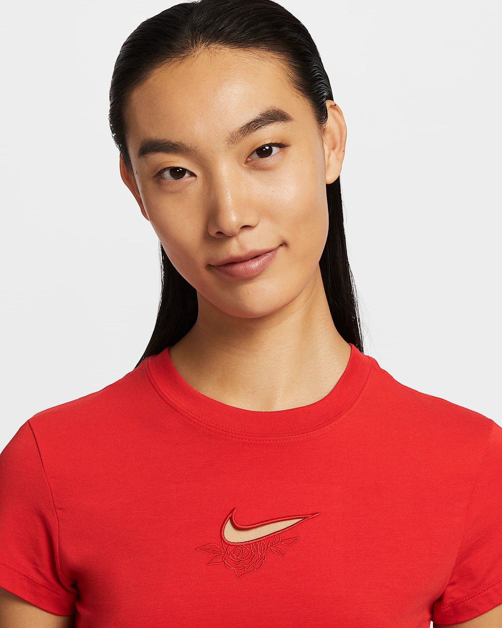 Nike - Áo tay ngắn thể thao Nữ Sportswear Chill Knit Women's Slim Cropped T-Shirt