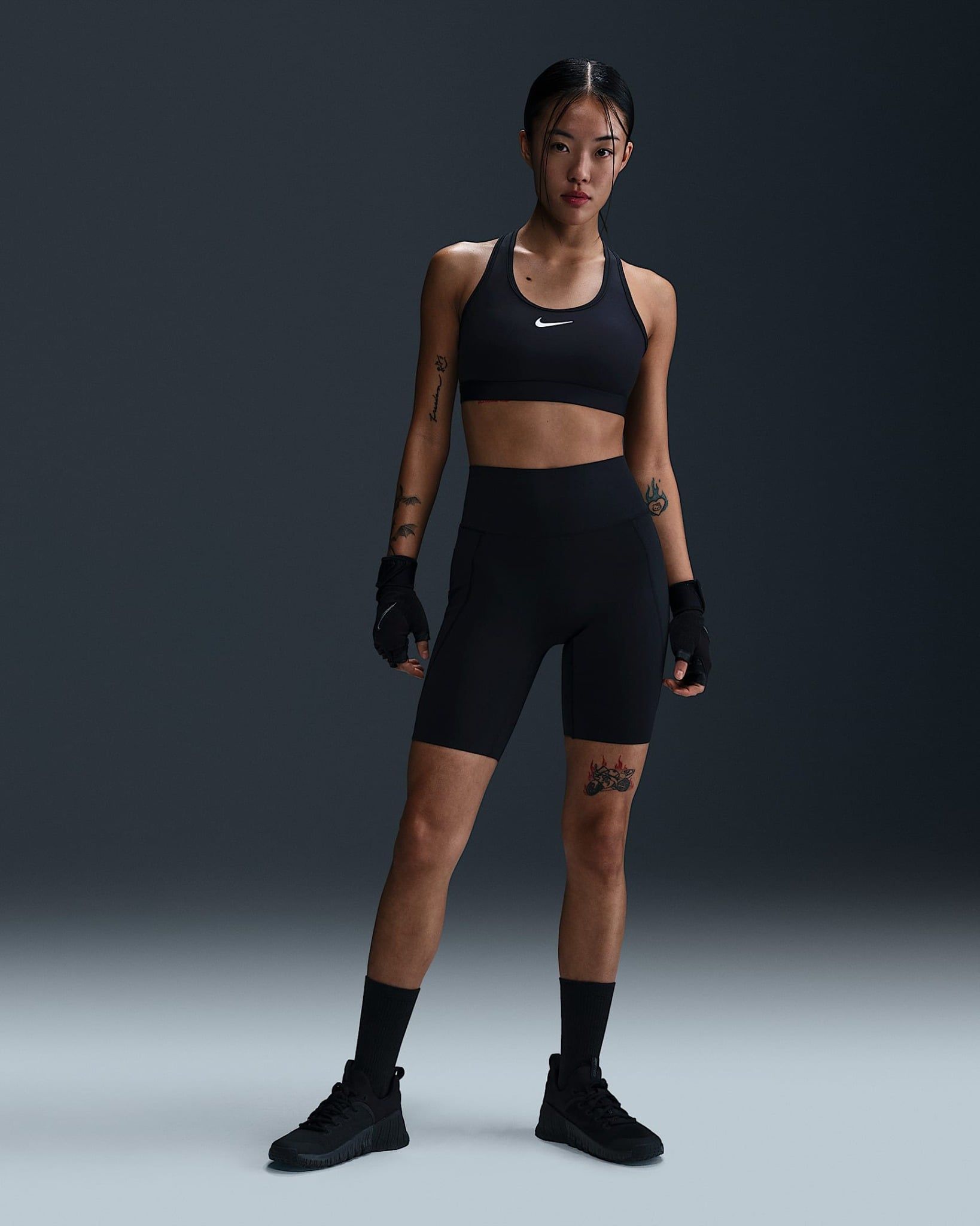 Nike - Quần ngắn thể thao Nữ Universa Women's Medium-Support High-Waisted 20cm