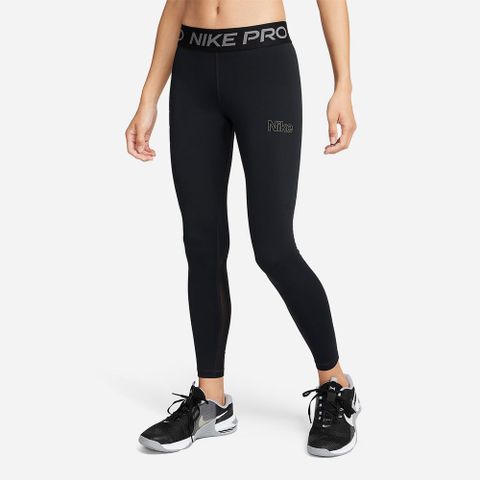 Nike - Quần dài ống bó Nữ Women's Nike Pro 365 Mid-Rise Mesh Panel Tights